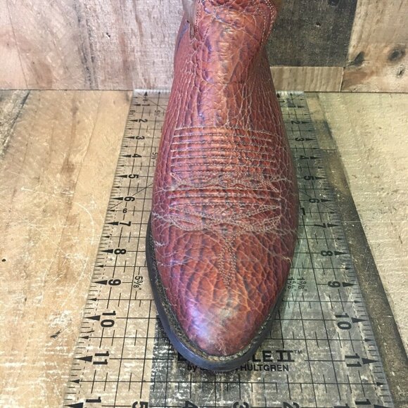 J Chisholm Vintage Western Brown Cowboy Boots Mens 9.5 D - Picture 4 of 12